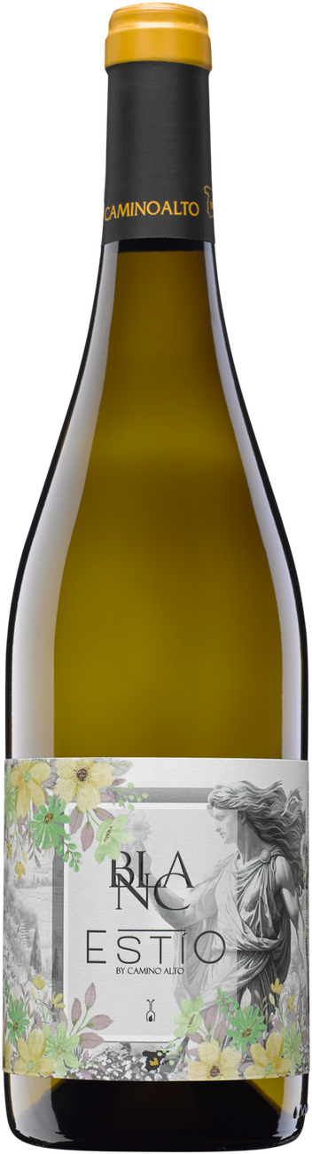 Botella de Estío, vino blanco ecológico Sauvignon Blanc — Bodegas Camino Alto