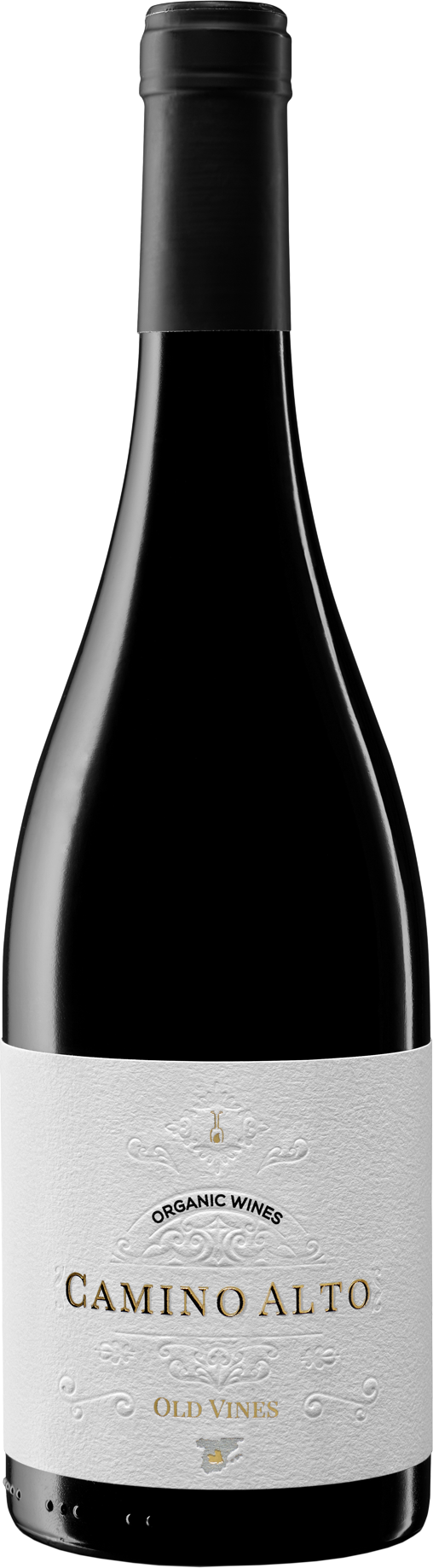 Botella de Old Vines, vino tinto selección ecológico — Bodegas Camino Alto