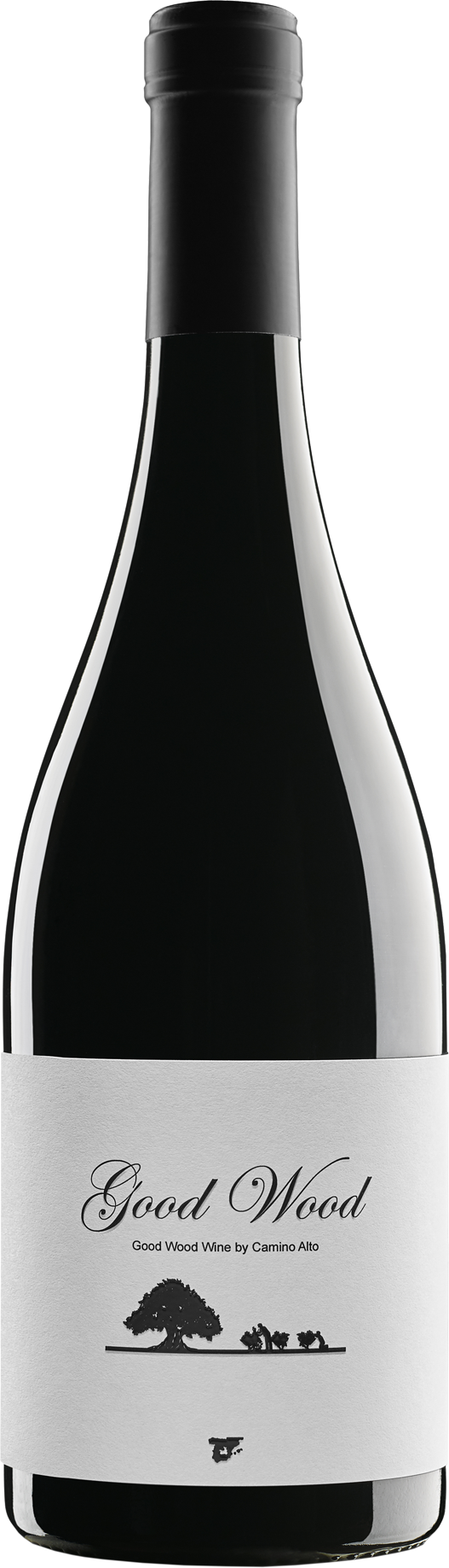 Botella de Good Wood, vino tinto crianza ecológico — Bodegas Camino Alto