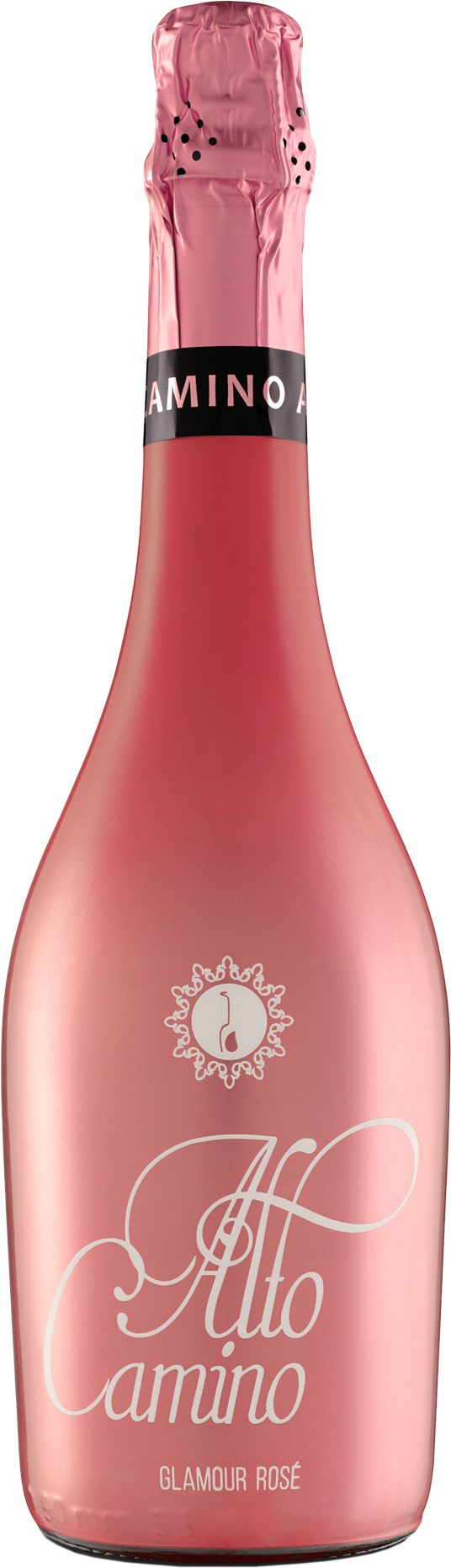 Botella de Glamour Rosé, espumoso rosado ecológico — Bodegas Camino Alto