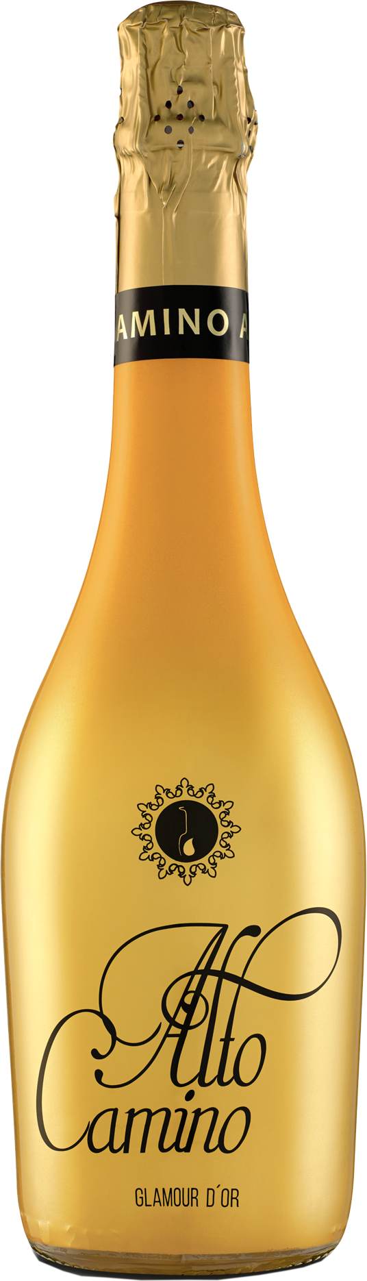 Botella de Glamour d'Or, espumoso blanco ecológico Sauvignon Blanc — Bodegas Camino Alto